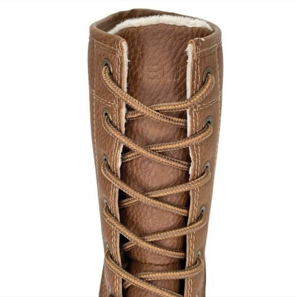 JBU Brown and Blue Winter Rain Boots Waterproof Design - Picture 4 of 6